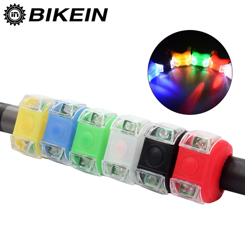 BIKEIN Warning LED Silicone Bicycle Handlebar Flash Light Waterproof Cycling Bike Lamps Safety Front Rear Lights With Battery
BIKEIN Warning LED Silicone Bicycle Handlebar Flash Light Waterproof Cycling Bike Lamps Safety Front Rear Lights With Battery
