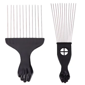 1PC Professional Salon Use Black Metal African Pick Comb Hair Combs Insert Hair Pick Comb Wide Teeth Fork Hair Curly Brush Comb
1PC Professional Salon Use Black Metal African Pick Comb Hair Combs Insert Hair Pick Comb Wide Teeth Fork Hair Curly Brush Comb