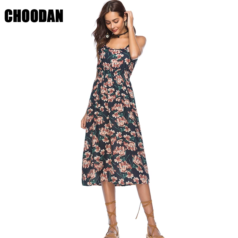 Flower Print Beach Dress Women High Waist Spaghetti Strap Summer Dresses 2018 New Arrival Bohemian Boho Dress For Female
Flower Print Beach Dress Women High Waist Spaghetti Strap Summer Dresses 2018 New Arrival Bohemian Boho Dress For Female