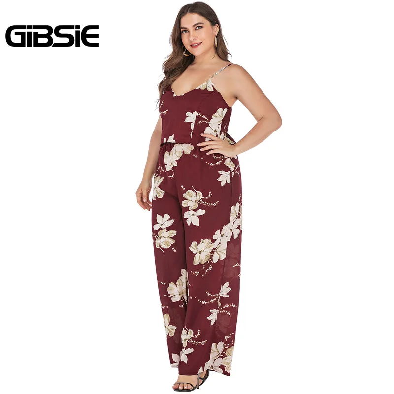 GIBSIE Plus Size Women Two Piece Set V-neck Ruched Back Cami Top and Pants Summer Women Vacation Boho Print 2 Piece Outfits
GIBSIE Plus Size Women Two Piece Set V-neck Ruched Back Cami Top and Pants Summer Women Vacation Boho Print 2 Piece Outfits