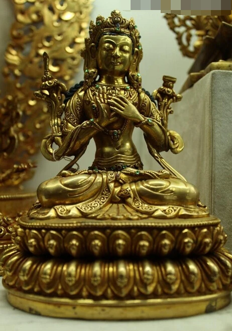 9"Tibet Buddhism Temple Folk Purple Bronze 24K Gold Maitreya Buddha Statue R0715
9"Tibet Buddhism Temple Folk Purple Bronze 24K Gold Maitreya Buddha Statue R0715