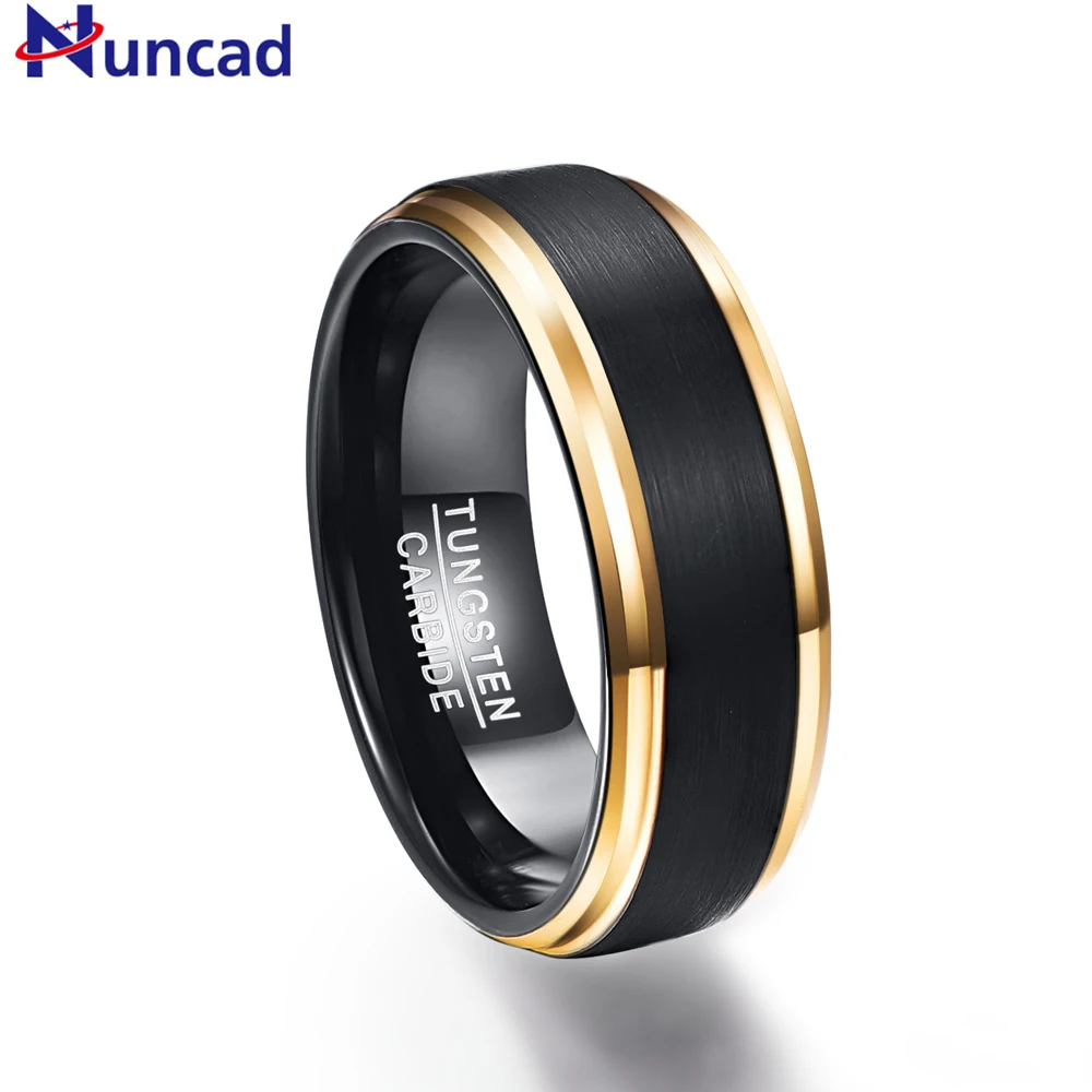 Nuncad classic black men rings 100% pure Tungsten Gold-Color wedding engagement ring free shipping
Nuncad classic black men rings 100% pure Tungsten Gold-Color wedding engagement ring free shipping