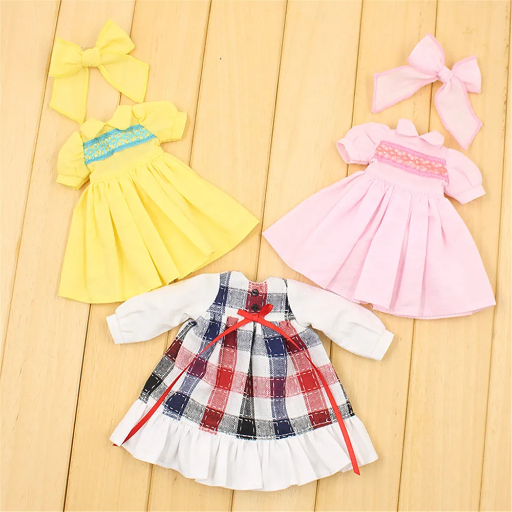 Blythe doll clothes Pink and yellow bow tie skirt Tartan dress suitable for 1/6 30cm ICY joint normal Azone body doll
Blythe doll clothes Pink and yellow bow tie skirt Tartan dress suitable for 1/6 30cm ICY joint normal Azone body doll