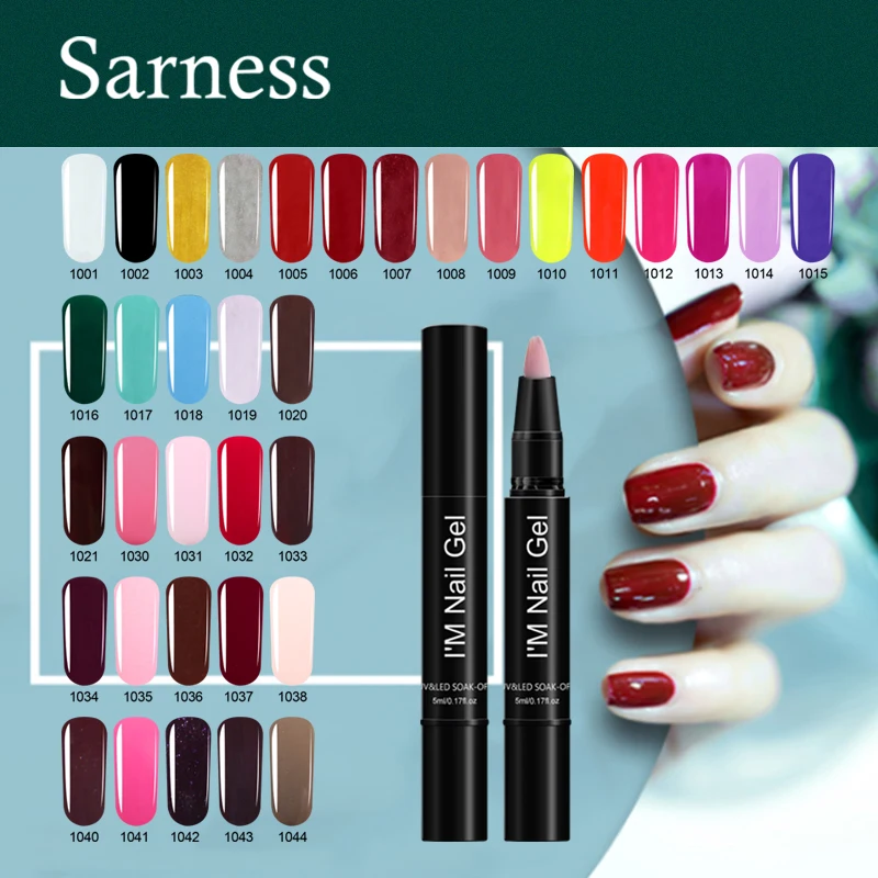 Sarness Bling UV Gel Nail Polish Pen UV Colors DIY Gel Gel Lak Lakiery 5ML Semi-permanent Art Hybrid Colorful Nails Gel Pen
Sarness Bling UV Gel Nail Polish Pen UV Colors DIY Gel Gel Lak Lakiery 5ML Semi-permanent Art Hybrid Colorful Nails Gel Pen