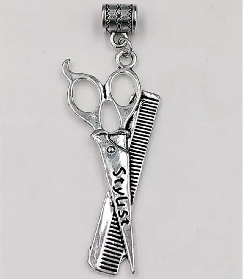 HOT!!! Fashion Barber Gift Antique Silver Hair Curlers Hair Dryer Comb Scissors Charms Pendant Bracelets&Necklace L17
HOT!!! Fashion Barber Gift Antique Silver Hair Curlers Hair Dryer Comb Scissors Charms Pendant Bracelets&Necklace L17
