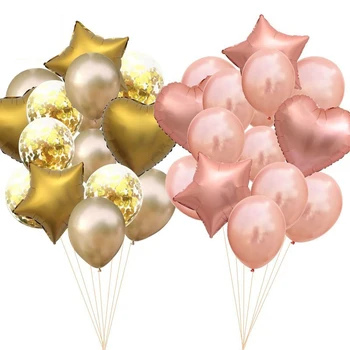 14pcs/lot 12/18inch Heart/Star Shape Metallic Helium Balloons Confetti Balloons Wedding birthday party decorations kids Supplies
14pcs/lot 12/18inch Heart/Star Shape Metallic Helium Balloons Confetti Balloons Wedding birthday party decorations kids Supplies