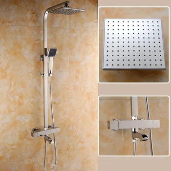 Bathroom Shower Set Brass Chrome Wall Mounted Shower Faucet Shower Head Water Saving Nozzle Aerator thermostatic shower column
Bathroom Shower Set Brass Chrome Wall Mounted Shower Faucet Shower Head Water Saving Nozzle Aerator thermostatic shower column