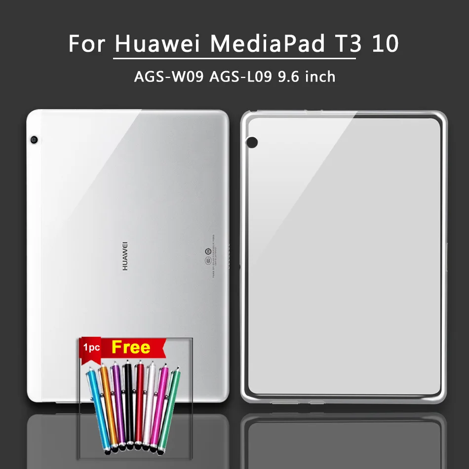 Мягкий силиконовый чехол для планшета Huawei MediaPad Media PadT3 9 6 дюйма Honor Play Pad 2 с защитой
