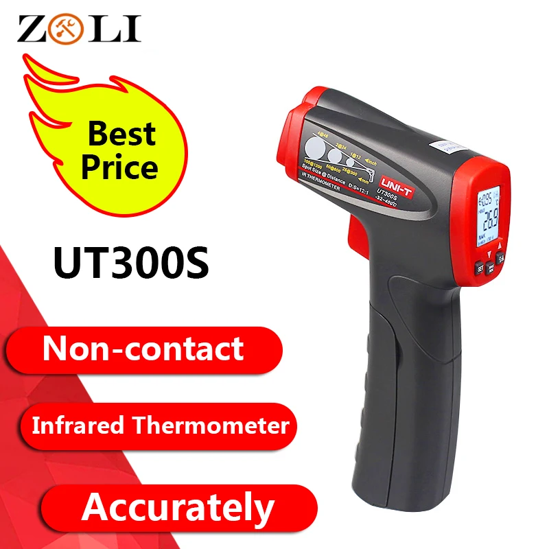 UNI-T UT300S Non-contact IR Digital Infrared Thermometers UT300S Fast Test Max/Mini Display Temperature SCAN Measure
UNI-T UT300S Non-contact IR Digital Infrared Thermometers UT300S Fast Test Max/Mini Display Temperature SCAN Measure
