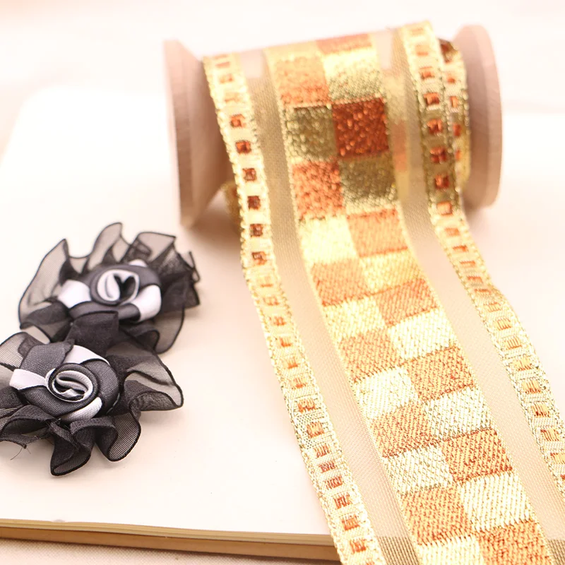 1YARD 6.2CM Handmade Gold Ribbon Metallic Luster Wedding Christmas Decoration DIY Webbing Card Gift Wrapping
1YARD 6.2CM Handmade Gold Ribbon Metallic Luster Wedding Christmas Decoration DIY Webbing Card Gift Wrapping