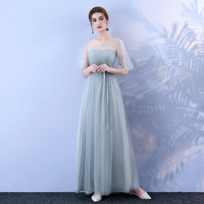 Grey Colour Bridesmaid Dress Female Long Mesh Sisters Wedding Dress Banquet Bandage
Grey Colour Bridesmaid Dress Female Long Mesh Sisters Wedding Dress Banquet Bandage