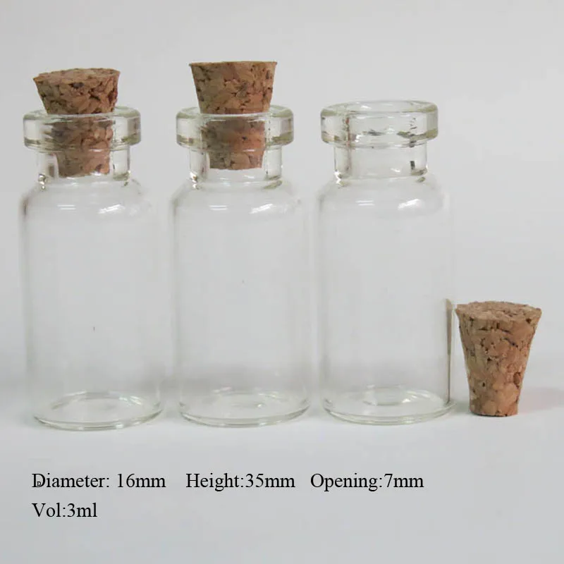 100 x 3ml Mini Clear Amber Glass Bottle with Wooden Cork 3cc Small Empty Sample Vials Wishing Bottle Used in Gifts Storage
100 x 3ml Mini Clear Amber Glass Bottle with Wooden Cork 3cc Small Empty Sample Vials Wishing Bottle Used in Gifts Storage