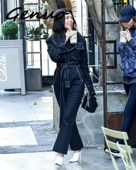Streetwear Sashes Rompers Women Long Sleeve Jumpsuit Combinaison Femme Autumn White Black Ladies Casual Pockets Cargo Overalls
Streetwear Sashes Rompers Women Long Sleeve Jumpsuit Combinaison Femme Autumn White Black Ladies Casual Pockets Cargo Overalls