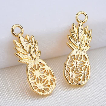 10pcs Gold Plated Copper Chic No Fade Pineapple Charms Pendant Earrings Necklace Jewelry Findings Components
10pcs Gold Plated Copper Chic No Fade Pineapple Charms Pendant Earrings Necklace Jewelry Findings Components