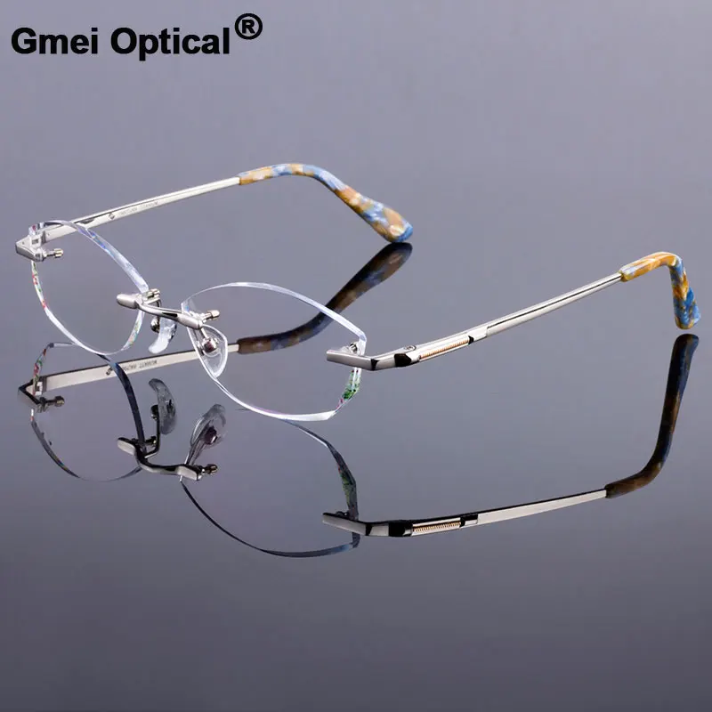 New Luxury Women Style Frame Trendy Titanium Alloy Optical Frame Diamond Trimming Cut Rimless Spectacles With Colorless Lenses
New Luxury Women Style Frame Trendy Titanium Alloy Optical Frame Diamond Trimming Cut Rimless Spectacles With Colorless Lenses