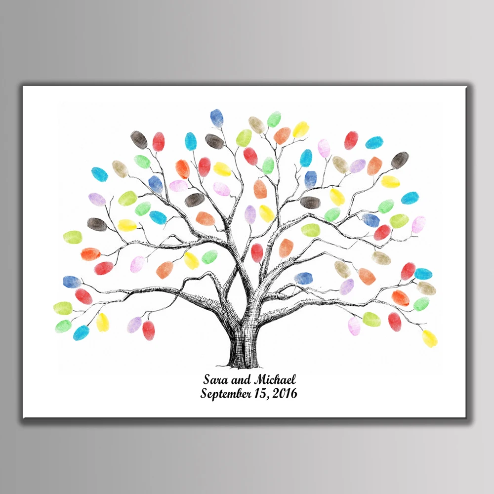 30*40cm Multi Size Wedding Fingerprint Tree Signature Guest Book With Ink Pad Kindergarten Painting Print On The Canvas For Kids
30*40cm Multi Size Wedding Fingerprint Tree Signature Guest Book With Ink Pad Kindergarten Painting Print On The Canvas For Kids