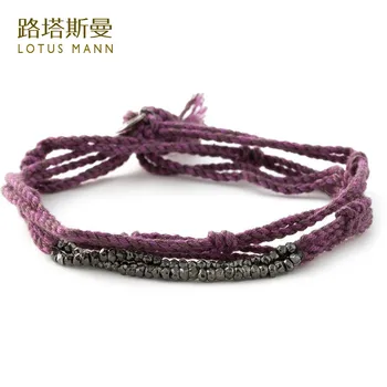 Lotus Mann Blueberry gun color purple bead wish lap bracelet 
Lotus Mann Blueberry gun color purple bead wish lap bracelet