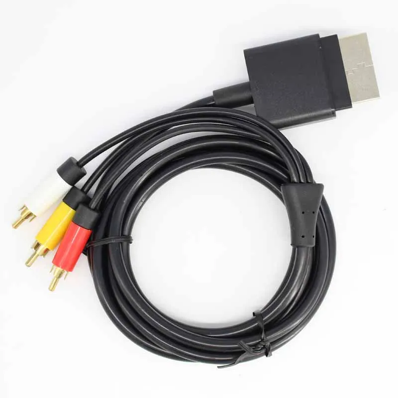Композитный кабель для XBOX 360 1 8 м аудио видео AV RCA Microsoft Xbox Slim|Кабели| |