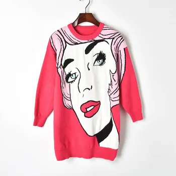 2019 Spring Oversized Sweaters Fashion Hit Color Abstract Beauty Avatar Pattern Jacquard Loose Long Sweaters New Women Pullovers
2019 Spring Oversized Sweaters Fashion Hit Color Abstract Beauty Avatar Pattern Jacquard Loose Long Sweaters New Women Pullovers