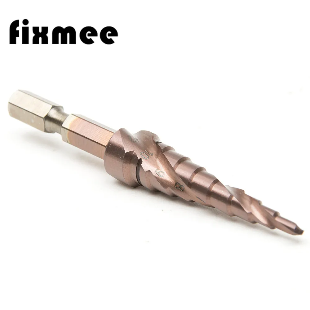 Fixmee 3-12mm HSS M35 Cobalt Spiral Grooved Step Cone Drills Bit Hole Cutter Tool Kit
Fixmee 3-12mm HSS M35 Cobalt Spiral Grooved Step Cone Drills Bit Hole Cutter Tool Kit