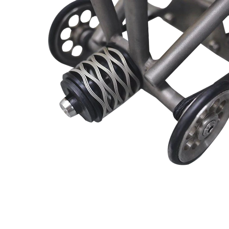 TWTOPSE Pro Wave Spring Bike Rear Shock For Brompton Folding Bicycle Suspension 304 Stainless Steel Spring Titanium Bolt Part
TWTOPSE Pro Wave Spring Bike Rear Shock For Brompton Folding Bicycle Suspension 304 Stainless Steel Spring Titanium Bolt Part