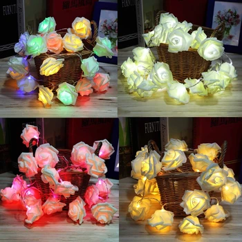YAM Romantic Fairy Wedding Party Christmas Decoration 20 LED Garland Rose Flower String Lights Fashion Holiday Lighting Decor
YAM Romantic Fairy Wedding Party Christmas Decoration 20 LED Garland Rose Flower String Lights Fashion Holiday Lighting Decor
