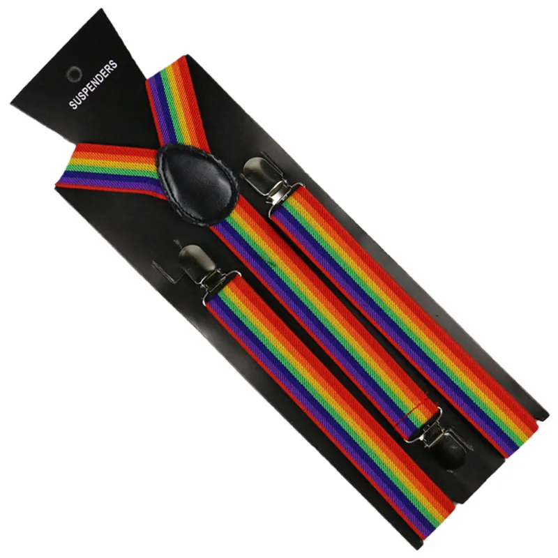 2019 New 2.5cm Wide Men Womens Suspenders Red White Rainbow Colorful Striped Suspender Adult Y-Back Braces
2019 New 2.5cm Wide Men Womens Suspenders Red White Rainbow Colorful Striped Suspender Adult Y-Back Braces
