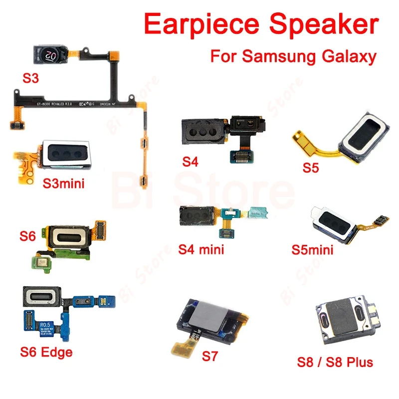 Фото Ушной Динамик для Samsung Galaxy S3 S4 S5 mini S6 S7 S8 S9 Edge Plus G925 G930 G935 G950 наушники гибкий кабель |