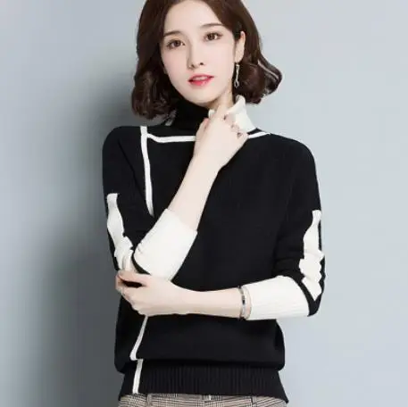 100% Cotton Thick Turtleneck Sweater Women 2019 Autumn Winter Warm Jumper Pull Femme Hiver Streetwear knitted Pullover Sweater
100% Cotton Thick Turtleneck Sweater Women 2019 Autumn Winter Warm Jumper Pull Femme Hiver Streetwear knitted Pullover Sweater