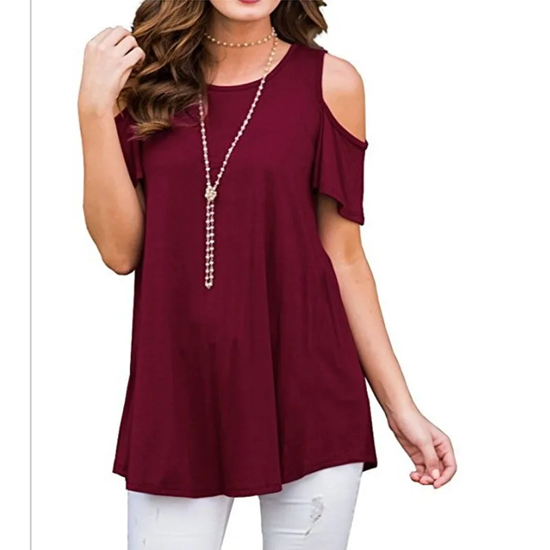 Tshirt Summer 2019 Plus Size Tops Solid Short Sleeve O Neck Off Shoulder Leisure Fashion Bohemian Party Beach Streetwear D30
Tshirt Summer 2019 Plus Size Tops Solid Short Sleeve O Neck Off Shoulder Leisure Fashion Bohemian Party Beach Streetwear D30