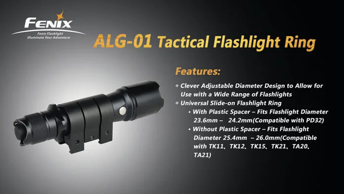 Fenix ALB-10 Bike Mount 18mm-26mm for Flashlight TK09 TK11 TK12 TK15 TK21 TK22