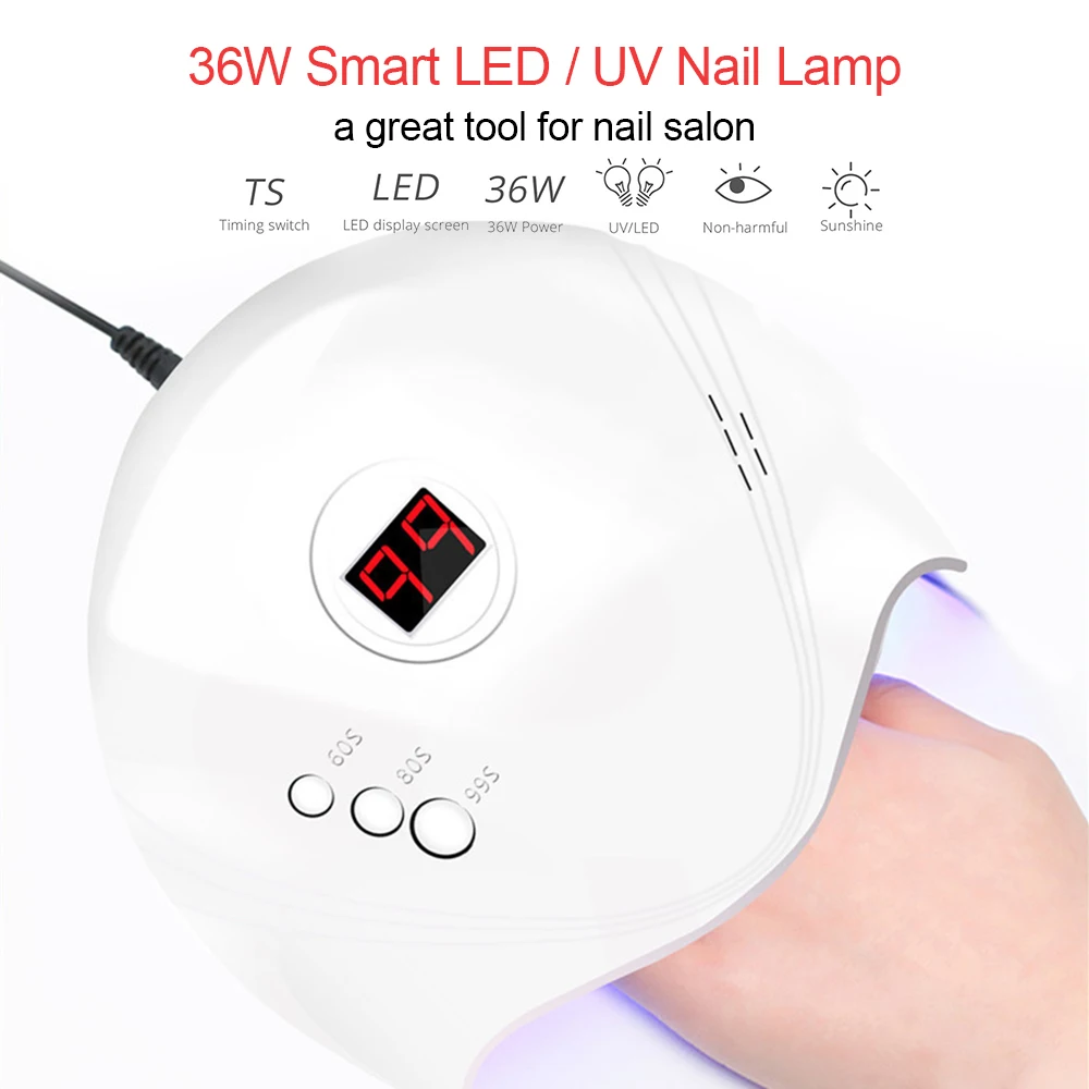 UV LED Lamp Nails Dryer 36W Ice Lamp For Manicure Gel Nail Lamp Drying Lamp For Gel Varnish Nail Polish Nail Art Tools
UV LED Lamp Nails Dryer 36W Ice Lamp For Manicure Gel Nail Lamp Drying Lamp For Gel Varnish Nail Polish Nail Art Tools