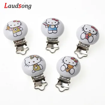 5Pcs Hello Cat Baby Pacifier Clips Fit Infant Metal Wooden Teething Teether Soother Clasps Baby Necklace Accessories
5Pcs Hello Cat Baby Pacifier Clips Fit Infant Metal Wooden Teething Teether Soother Clasps Baby Necklace Accessories