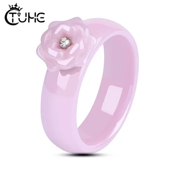 Cute Rings Jewelry With Pink Flower One Bling Crystal Full Pink Ceramic Rings Never Fade Healthy Material Wedding Rings Gift
Cute Rings Jewelry With Pink Flower One Bling Crystal Full Pink Ceramic Rings Never Fade Healthy Material Wedding Rings Gift