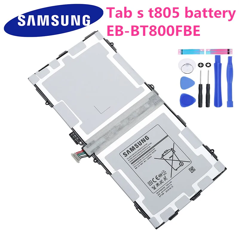 Samsung Original EB-BT800FBE Battery For Samsung GALAXY Tab S 10.5 T800 T801 T807 SM-T805c Replacement Tablet Battery 7900mAh
Samsung Original EB-BT800FBE Battery For Samsung GALAXY Tab S 10.5 T800 T801 T807 SM-T805c Replacement Tablet Battery 7900mAh