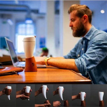 230ml Cup Goat Horn Coffee Mug Stainless Steel Liner Vacuum Insulation Cup white
230ml Cup Goat Horn Coffee Mug Stainless Steel Liner Vacuum Insulation Cup white
