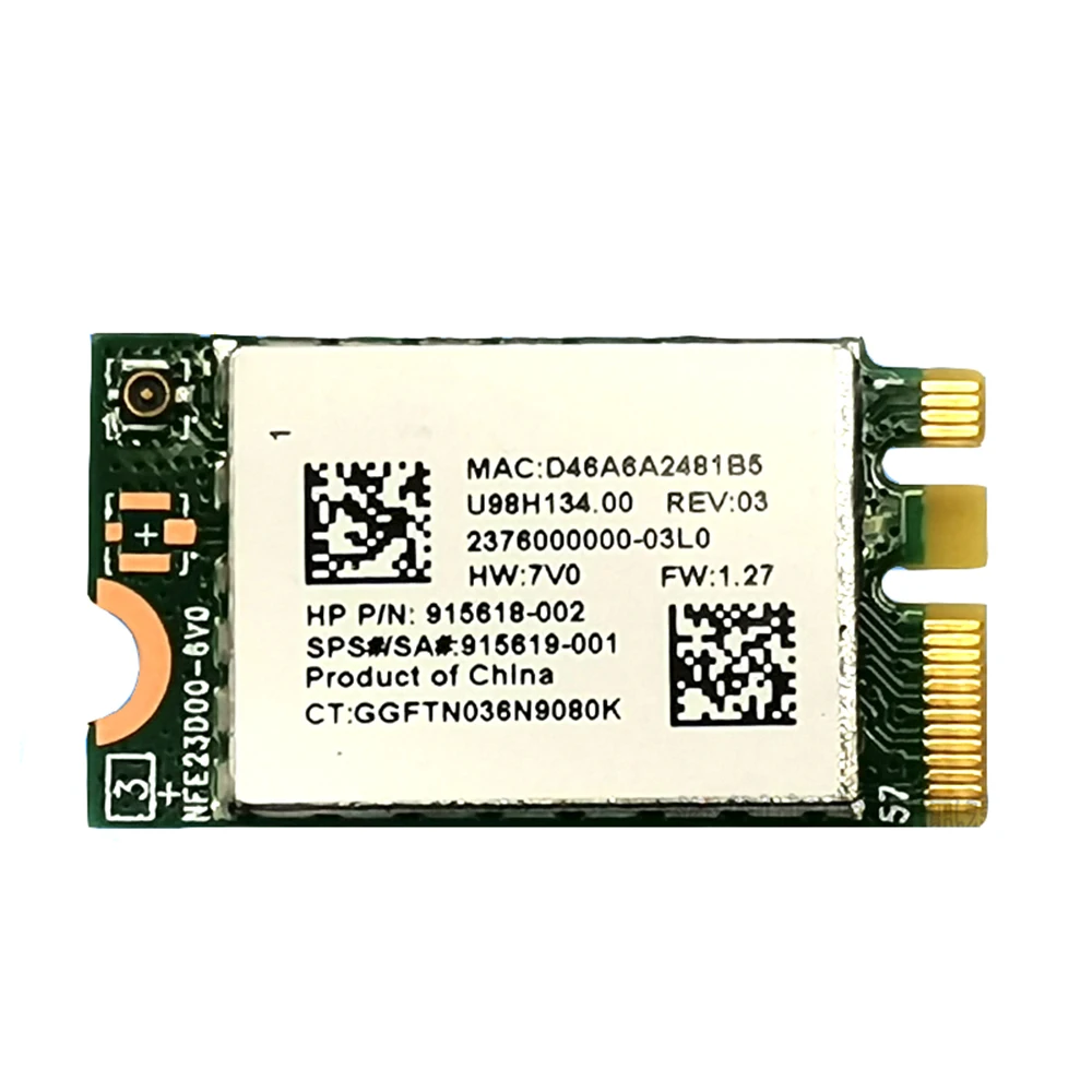 Realtek RTL8723DE 300Mbps NGFF 2.4G wireless+bluetooth 4.0 network card for HP Shenzhou Samsung Acer SPS 915619-001 915618-002
Realtek RTL8723DE 300Mbps NGFF 2.4G wireless+bluetooth 4.0 network card for HP Shenzhou Samsung Acer SPS 915619-001 915618-002