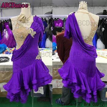 Latin Dance Dress Rumba dancewear Jive ballroom dance clothes Rumba/Latin Dresses Clothings For Dance purple 2018 New V Neck
Latin Dance Dress Rumba dancewear Jive ballroom dance clothes Rumba/Latin Dresses Clothings For Dance purple 2018 New V Neck