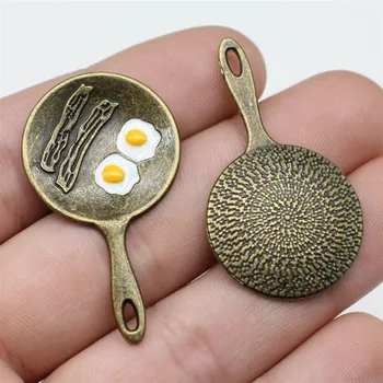 WYSIWYG 2pcs 41x23mm Omelette Charms Pendant DIY Handmade Jewelry Accessories Antique Bronze Color Vintage
WYSIWYG 2pcs 41x23mm Omelette Charms Pendant DIY Handmade Jewelry Accessories Antique Bronze Color Vintage