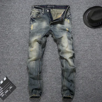 2019 Newly Fashion Men Jeans Vintage Retro Designer Slim Fit Cotton Denim Long Pants Classical Jeans Homme Brand Jeans Men
2019 Newly Fashion Men Jeans Vintage Retro Designer Slim Fit Cotton Denim Long Pants Classical Jeans Homme Brand Jeans Men
