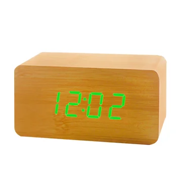 LED Alarm Clock Modern Snooze Bamboo Wooden Table Digital Clock for Bedroom Sound Control Electronic Desk Clocks Birthday Gift
LED Alarm Clock Modern Snooze Bamboo Wooden Table Digital Clock for Bedroom Sound Control Electronic Desk Clocks Birthday Gift