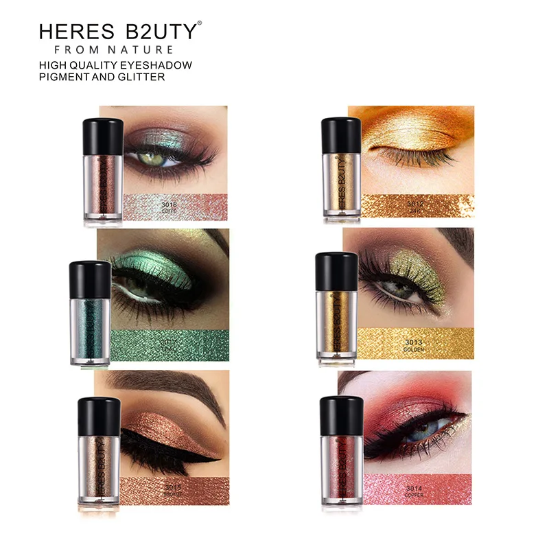 HERES B2UTY New Arrival Glitter Eyeshadow Metallic Loose Powder Waterproof Shimmer Pigments Colors Eye Shadow Makeup Cosmetics
HERES B2UTY New Arrival Glitter Eyeshadow Metallic Loose Powder Waterproof Shimmer Pigments Colors Eye Shadow Makeup Cosmetics