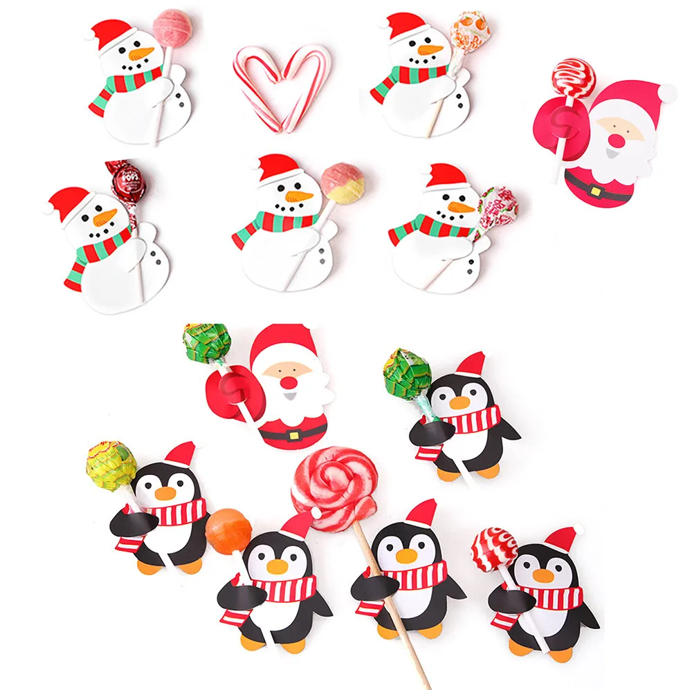 New 50pcs Christmas Lollipop Decoration Santa Penguin Lollipop Christmas Card Lollipop Candy Christmas Party Toys Wholesale
New 50pcs Christmas Lollipop Decoration Santa Penguin Lollipop Christmas Card Lollipop Candy Christmas Party Toys Wholesale