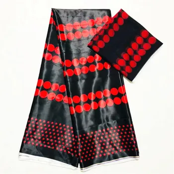 black and red silk satin fabric african wax print style silk fabric with chiffon blouse for party dress
black and red silk satin fabric african wax print style silk fabric with chiffon blouse for party dress