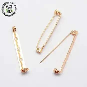 Grade AAA Brass Brooch Findings, Back Bar Pins, with Three Holes, Cadmium Free & Nickel Free & Lead Free, Golden, 40x5x7mm,
Grade AAA Brass Brooch Findings, Back Bar Pins, with Three Holes, Cadmium Free & Nickel Free & Lead Free, Golden, 40x5x7mm,