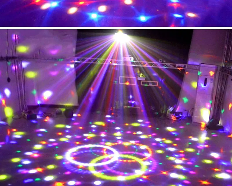 TRANSCTEGO 9 Colors 27W Crystal Magic Ball Led Stage Lamp 21 Mode Disco Laser Light Party Lights Sound Control DMX Lumiere Laser 19