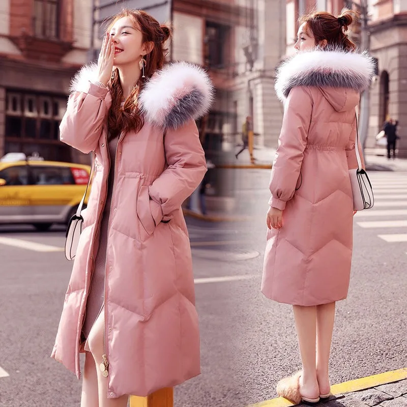 2019 NEW Casual Pink Down Cotton Padded Cothes Women's Winter Large Fur Collar Thickened Coat Long Parkas Jacket Overcoats N899 
2019 NEW Casual Pink Down Cotton Padded Cothes Women's Winter Large Fur Collar Thickened Coat Long Parkas Jacket Overcoats N899