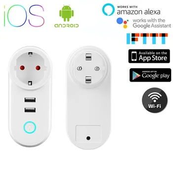 Smart WiFi Power EU Plug Outlet Socket with USB Homkit Work with Alexa Google Home assistant Remote Control App Control Timer
Smart WiFi Power EU Plug Outlet Socket with USB Homkit Work with Alexa Google Home assistant Remote Control App Control Timer