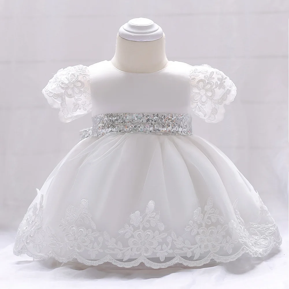 

2019 Summer Baptism Frock Newborn 6 12 18 24 Months Christening Dress For Baby Girl Princess Party Wedding First Birthday Dress