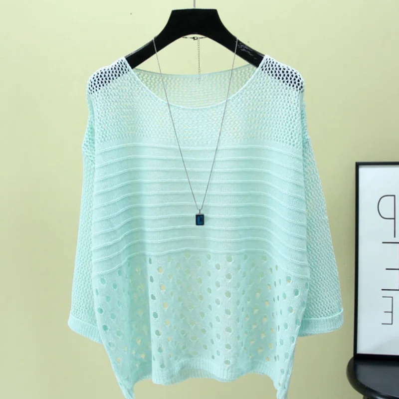 Thin Sweater Women Short sleeve Pullover Women fashion Sweaters Women Spring Knitted sweaters Tops Femme Air-conditioning Shirt
Thin Sweater Women Short sleeve Pullover Women fashion Sweaters Women Spring Knitted sweaters Tops Femme Air-conditioning Shirt